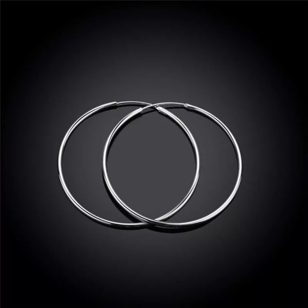 NEW 925 Sterling Silver hoop Earrings - Picture 5 of 6